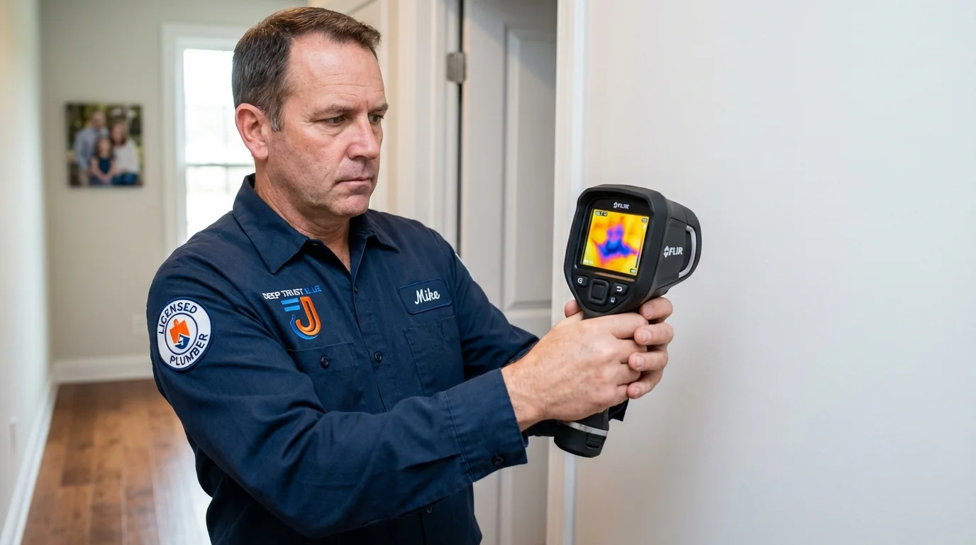 Thermal imaging leak detection by Johns Plumbing LLC in Miamitown